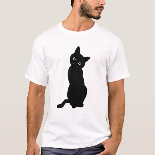 考える猫 T-SHIRT (Voorkant)