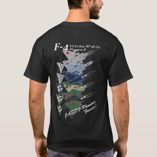 航空自衛隊所属F/RF-4 Phantom II Tシャツ T-shirt (Achterkant)