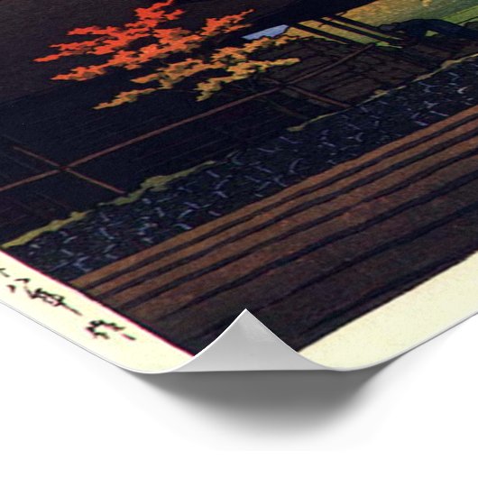 船 津 富 士, Mt Fuji uit Funatsu, Hasui Kawase Poster (Hoek)