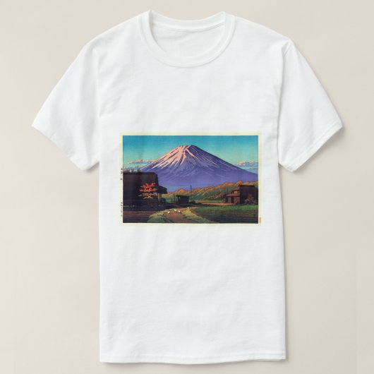 船 津 富 士, Mt Fuji uit Funatsu, Hasui Kawase T-shirt (Design voorkant)