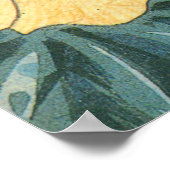 芙 蓉 い 鳥, 広 Hibiscus en Blue Bird, Hiroshige Poster (Hoek)