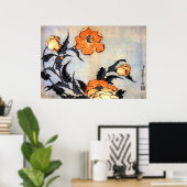芥 子 花, 北 斎 Poppies, Hokusai, Ukiyoe Poster (Thuiskantoor)