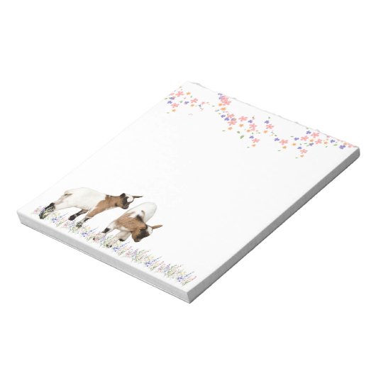 花とかわいい子ヤギのメモ♡ NOTITIEBLOK (Linkerzijde)