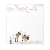 花とかわいい子ヤギのメモ♡ NOTITIEBLOK (Voorkant)