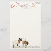 花とかわいい子ヤギ♡ BRIEFPAPIER (Voorkant)