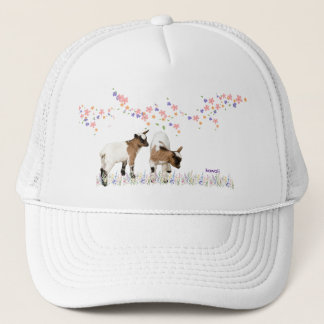 花とかわいい子ヤギ♡kawaii trucker pet