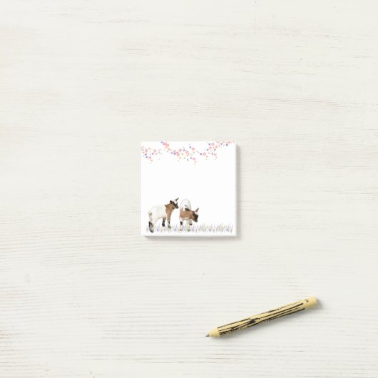 花とかわいい子ヤギ♡ POST-IT® NOTES (Op bureau)