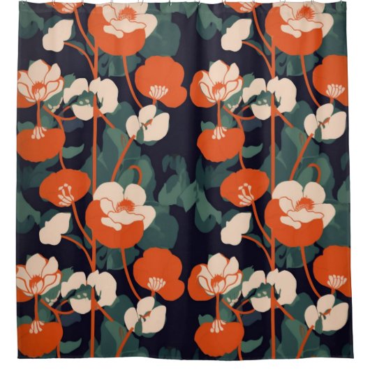 花柄シャワーカーテン DOUCHEGORDIJN (Voorkant)