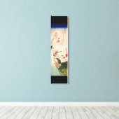 花 ト ボ, 広 重 Dragonfly en Bloem, Hiroshige, Ukiyo-e Canvas Afdruk (Insitu (Houten vloer))