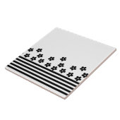 花&ボーダー(ホワイト) TEGELTJE (Zijkant)