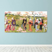花 見, 清 Ventilator, Kiyonaga, Ukiyo-e Canvas Afdruk (Insitu (Houten vloer))