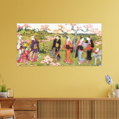 花 見, 清 Ventilator, Kiyonaga, Ukiyo-e Canvas Afdruk (Insitu (Woonkamer))