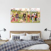 花 見, 清 Ventilator, Kiyonaga, Ukiyo-e Canvas Afdruk (Insitu (Slaapkamer))