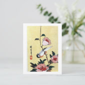 花 鳥, 広 Bird and Flower, Hiroshige, Ukiyo-e Briefkaart (Staand voorkant)