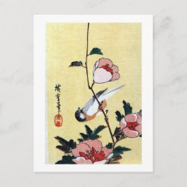 花 鳥, 広 Bird and Flower, Hiroshige, Ukiyo-e Briefkaart