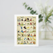 英 語, 亀 吉 Engelse woordenboek, Ukiyo-e Briefkaart (Staand voorkant)