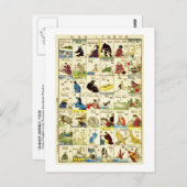 英 語, 亀 吉 Engelse woordenboek, Ukiyo-e Briefkaart (Voorkant / Achterkant)