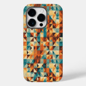 茶色、白、青の幾何学デザイン Case-Mate iPhone CASE (Achterkant)