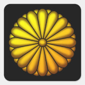 菊の御紋 VIERKANTE STICKER (Voorkant)