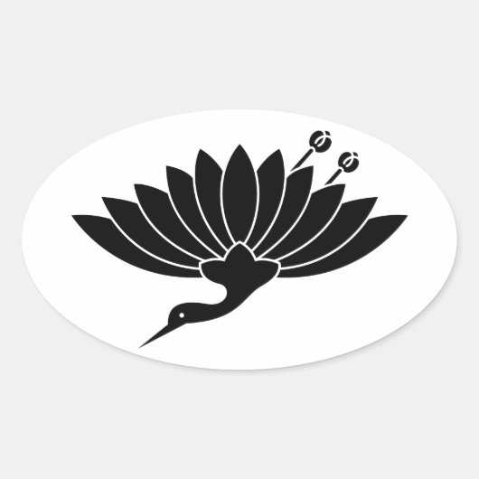菊 鶴 OVALE STICKER (Voorkant)