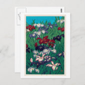 菖蒲, Iris, Hasui Kawase, Houtdruk Briefkaart (Voorkant / Achterkant)