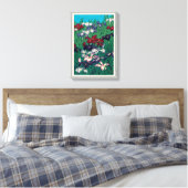 菖 蒲, Iris, Hasui Kawase, Woodcut Canvas Afdruk (Insitu (Slaapkamer))