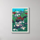 菖 蒲, Iris, Hasui Kawase, Woodcut Canvas Afdruk (Voorkant)