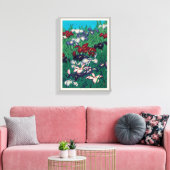 菖 蒲, Iris, Hasui Kawase, Woodcut Canvas Afdruk (Insitu (Woonkamer))