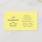 華やかなミモザの花の VISITEKAARTJE (Achterkant)