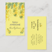 華やかなミモザの花の VISITEKAARTJE (Voorkant / Achterkant)