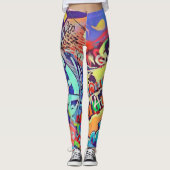 落 き り GRAFITTI (Rakugaki) Leggings (Voorkant)