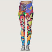 落 き り GRAFITTI (Rakugaki) Leggings (Voorkant)
