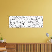 葉っぱと猫。 CANVAS AFDRUK (Insitu (Woonkamer))