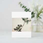 葡 萄, 北 斎 Grape, Hokusai Briefkaart (Staand voorkant)