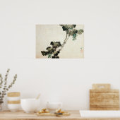 葡 萄, 北 斎 Grape, Hokusai Poster (Keuken)