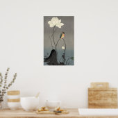 蓮 に セ ミ, 古 Kingfisher op Lotus, Koson, Ukiyo-e Poster (Keuken)