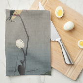 蓮 に セ ミ, 古 Kingfisher op Lotus, Koson, Ukiyo-e Theedoek (Quarter Fold)