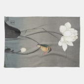 蓮 に セ ミ, 古 Kingfisher op Lotus, Koson, Ukiyo-e Theedoek (Horizontaal)