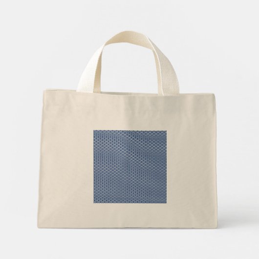 藍色の波小紋 MINI TOTE BAG (Achterkant)