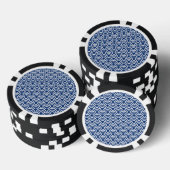 藍色の波小紋 POKER CHIPS (Opstapeling)