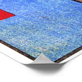 藤 太 橋, 広 重 Wisteria en Arched Bridge, Hiroshige Poster (Hoek)