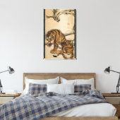 虎図, 若冲 Tijger, Jakuchu, Japan Kunst Canvas Afdruk (Insitu (Slaapkamer))