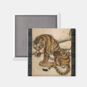虎 図, 若 Tiger, Jakuchu Magneet (Voorkant / Achterkant)