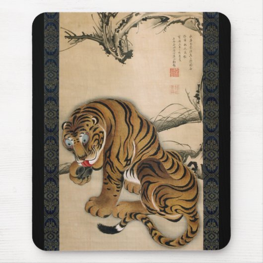 虎 図, 若 Tiger, Jakuchu Muismat (Voorkant)