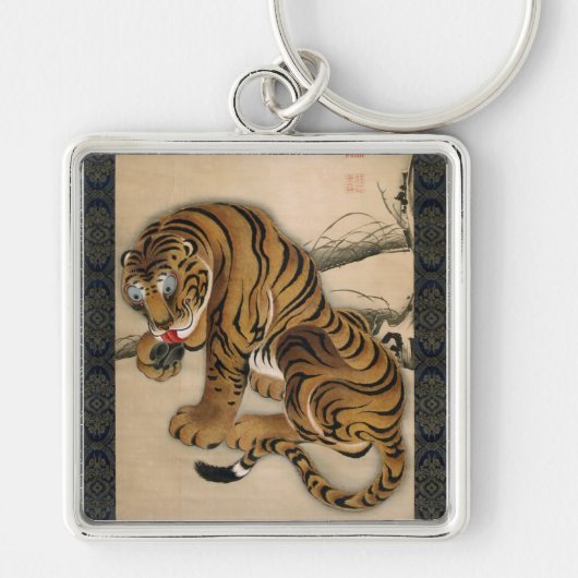 虎 図, 若 Tiger, Jakuchu Sleutelhanger (Voorkant)
