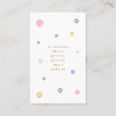 虹色の蝶　水彩イラスト 名刺 VISITEKAARTJE (Achterkant)