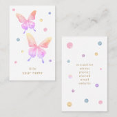 虹色の蝶　水彩イラスト 名刺 VISITEKAARTJE (Voorkant / Achterkant)