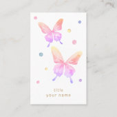 虹色の蝶　水彩イラスト 名刺 VISITEKAARTJE (Voorkant)