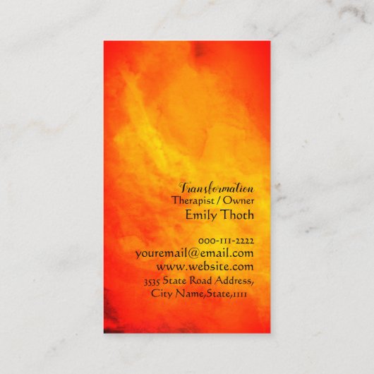 蝶々の妖精 VISITEKAARTJE (Achterkant)