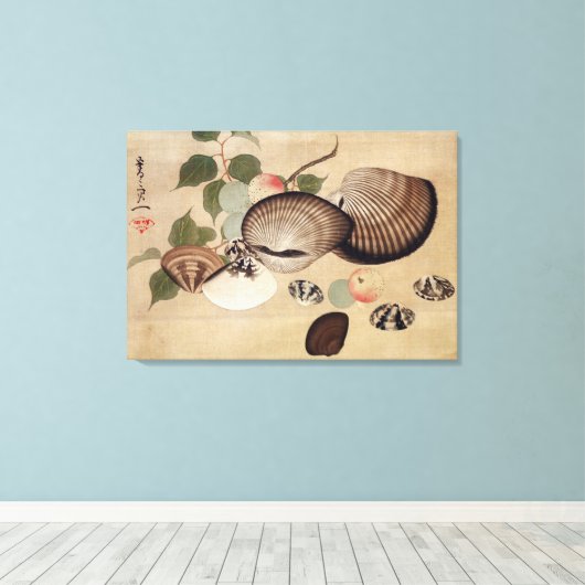 貝, 其 一 schelvis, Kiitsu Canvas Afdruk (Insitu (Houten vloer))